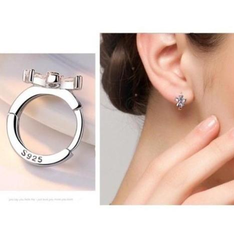 フープピアス レディース リングピアス 四つ葉 クローバー 花 フラワー