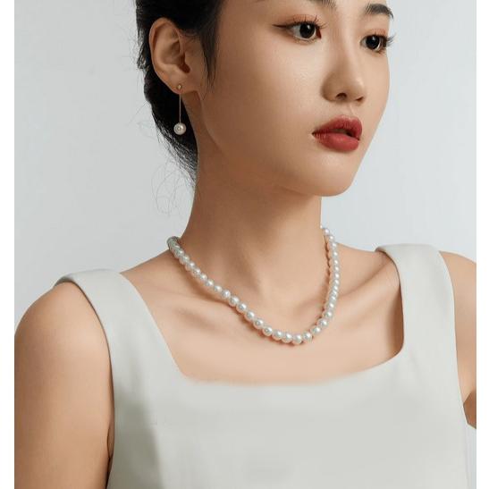 ネックレス レディース 淡水 真珠 パール ホワイト系 パールネックレス