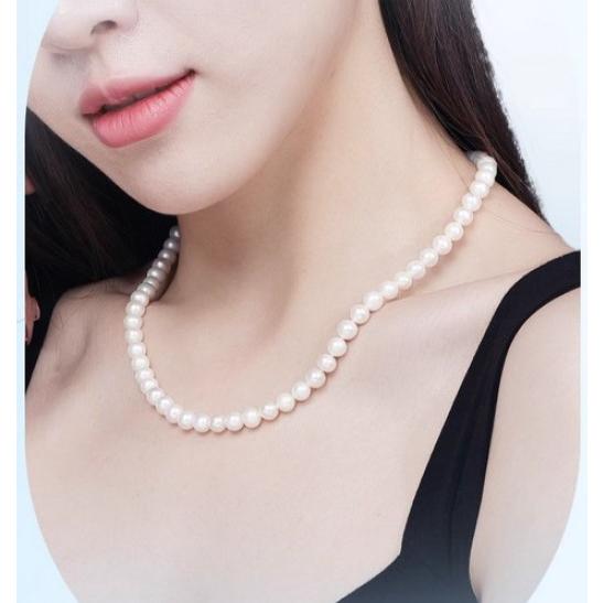 ネックレス レディース 淡水 真珠 パール ホワイト系 パールネックレス