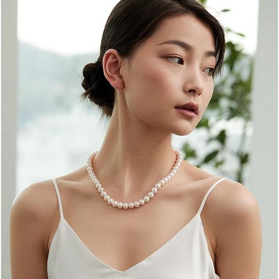 ネックレス レディース 淡水 真珠 パール ホワイト系 パールネックレス