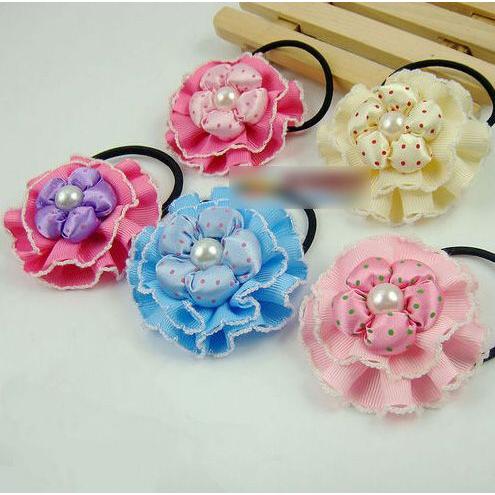 マーメイド ひらひらリボン♡ヘアゴム♡ツイン♡パール♡ピンク マーメイド ひらひらリボン♡ヘアゴム♡ツイン♡パール♡ピンク 【公式