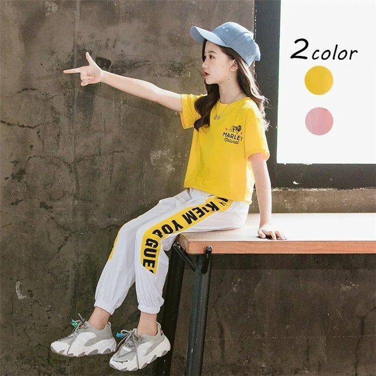国際ブランド 可愛い 女の子 上下 カジュアル ども服 ガールズ 夏 イエロー ピンク 半袖 女の子 セットアップ 子供服 キッズ 140cm 130cm 1cm 110cm 卒業式 入学式 おしゃれ Tシャツ Size 110 Clinicaindicare Com Br