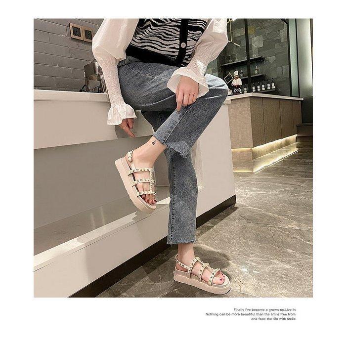 サンダル レディース 履きやすい 夏サンダル ストラップサンダル 厚底靴 厚底サンダル ビーチサンダル グラディエーター シンプル ぺたんこ 専門ショップ