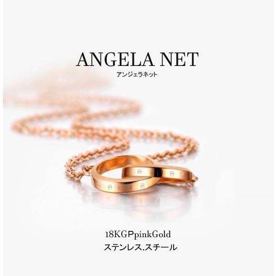 ネックレス レディース ステンレス スチール 18KGP ピンクゴールド 