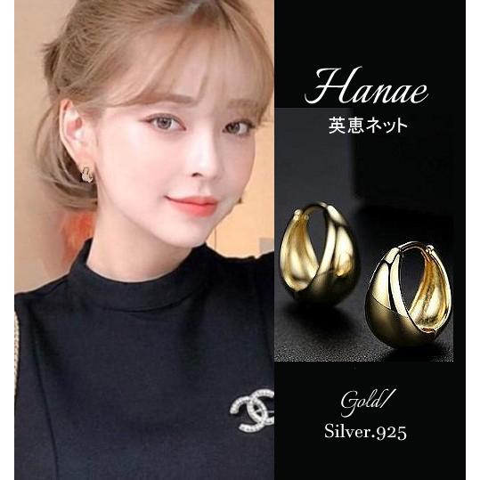 ピアス フープピアス K18GP ゴールド ドロップフープ フィットピアス