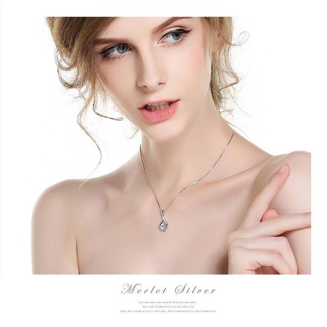 ネックレス レディース シルバー925 アレルギー対応 CZダイヤモンド