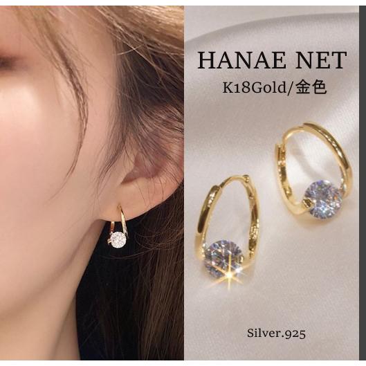 フープピアス レディース Gold 金色 アレルギー対応 CZダイヤモンド