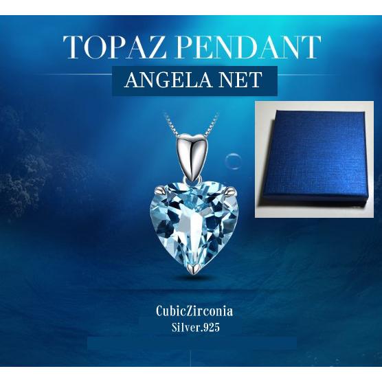 ネックレス レディース ペルシャンブルー ハート アレルギー対応 箱