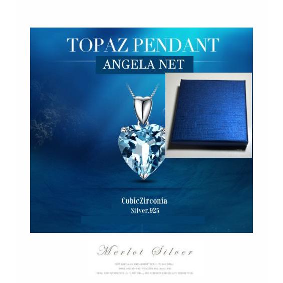 ネックレス レディース ペルシャンブルー ハート アレルギー対応 箱