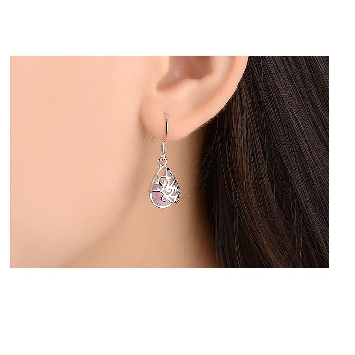 人気商品 アンジェラネットピアス レディース シルバー銀針925 クラリス ロングピアス 揺れる 猫目石 雫モチーフ スクロール 送料無料 Redoriente Net