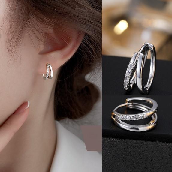 フープピアス レディース 金属アレルギー対応 つけっぱなし SILVER