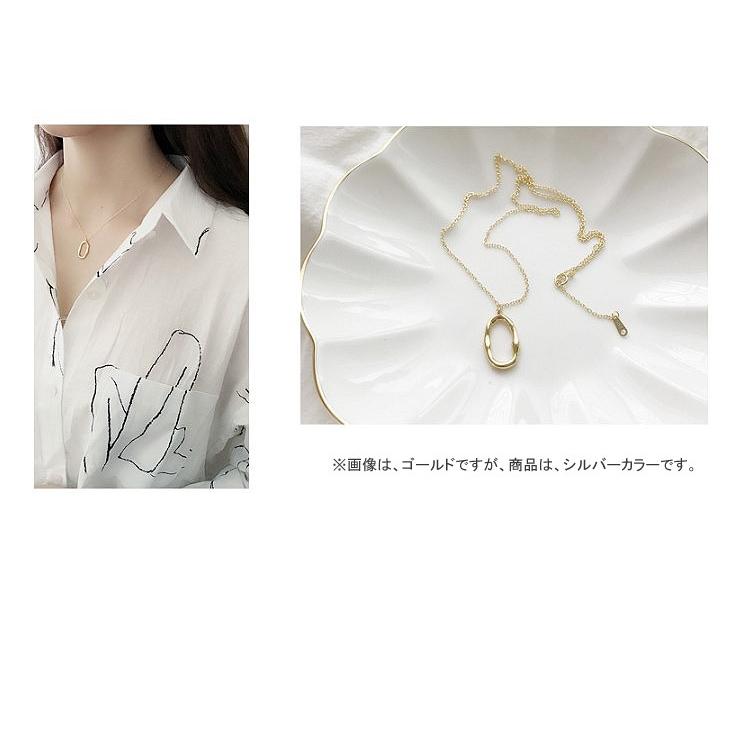 ネックレス レディース ペンダント リングワームエンブレム プラチナ 
