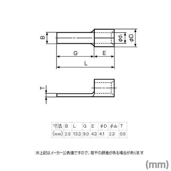 取寄 JST 裸圧着端子 板状端子(AF形) 2-1AF 100個 日本圧着端子製造 (日圧) SN｜angelhamshopjapan｜02