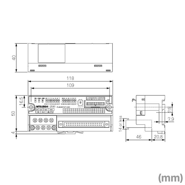 三菱電機 AJ65SBTCF1-32T CC-Link小形タイプリモートI/Oユニット (トランジスタ シンク出力) (出力点数: 32点)  (FCNコネクタタイプ 40ピンコネクタ) NN