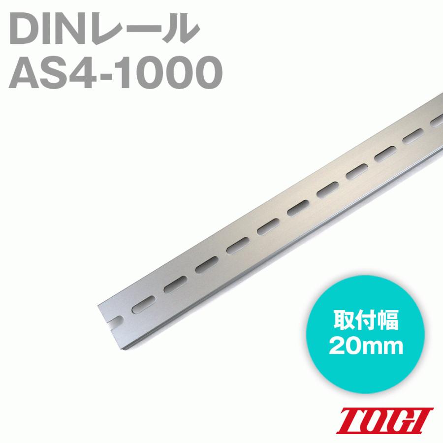 取寄 東洋技研(TOGI) AS4-1000 DINレール (取付幅20mm) (全長100cm) SN 
