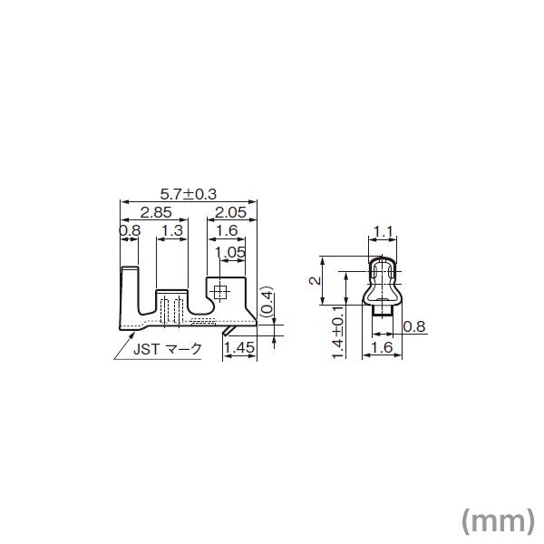 日本圧着端子製造(JST) BEH-001T-P0.6 1個 コンタクト バラ状 NN｜angelhamshopjapan｜02