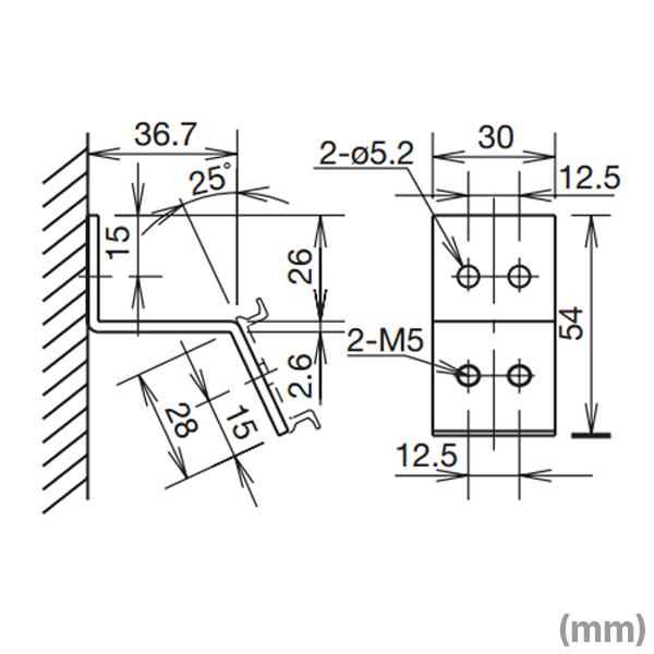 IDEC(アイデック/和泉電機) BNS3 レール取付金具 長さ36.7mm NN