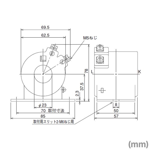 三菱電機（MITSUBISHI ELECTRIC） CW-5L 60/5A 変流器 一般計器用 CW