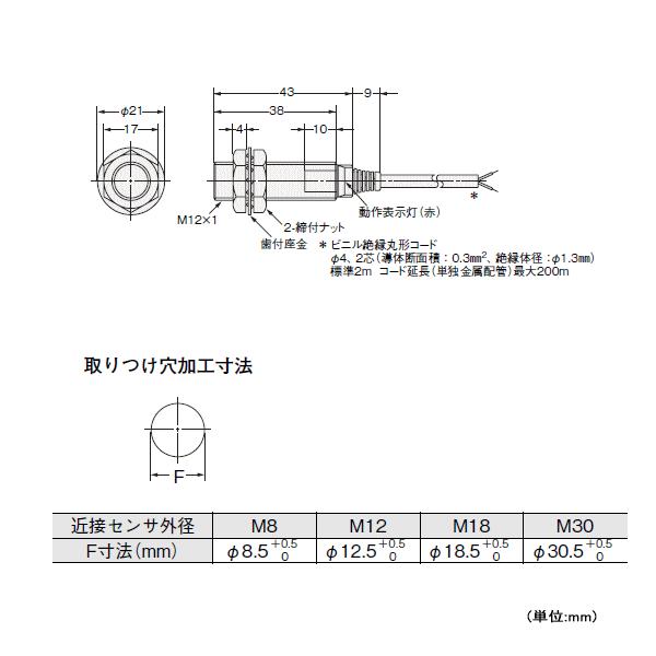 オムロン（OMRON） E2E-X2Y1 2M 近接センサー シールドタイプ (M12 