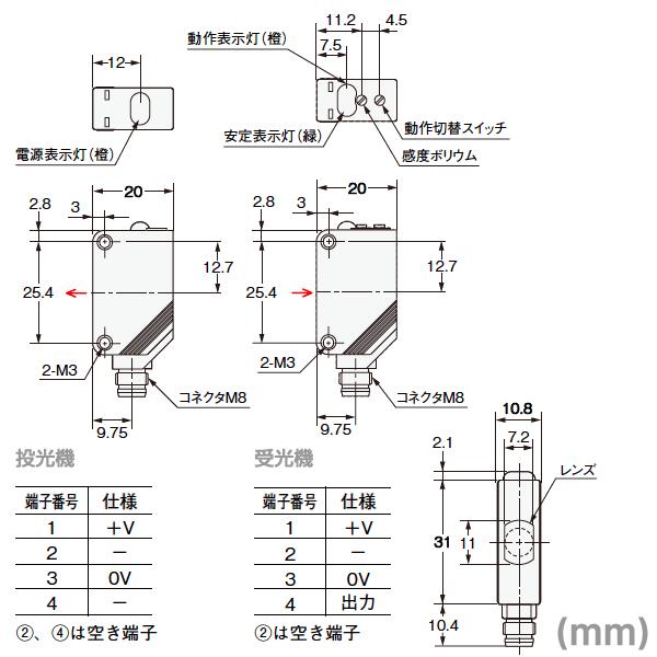 オムロン オムロン(OMRON) E3Z-T66A 小型アンプ内蔵 光電 オムロン オムロン(OMRON) E3Z-T66A 小型アンプ内蔵 光電
