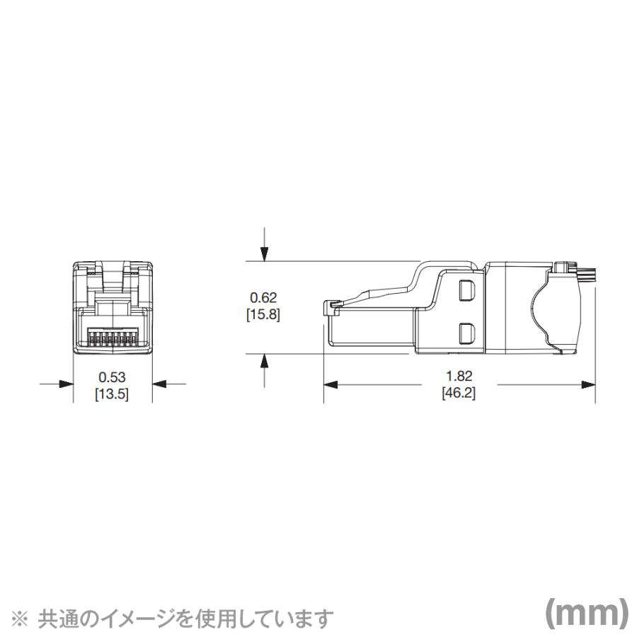 パンドウィット FP6X88MTG-X UTP用RJ45 モジュラープラグ 簡易成端工具