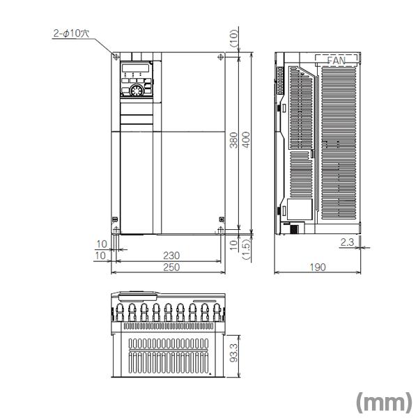 三菱電機製インバータFR-A840-3.7kw-1 三菱電機（MITSUBISHI ELECTRIC） FR-A840-22K-1(旧型番:FR-A840-22K
