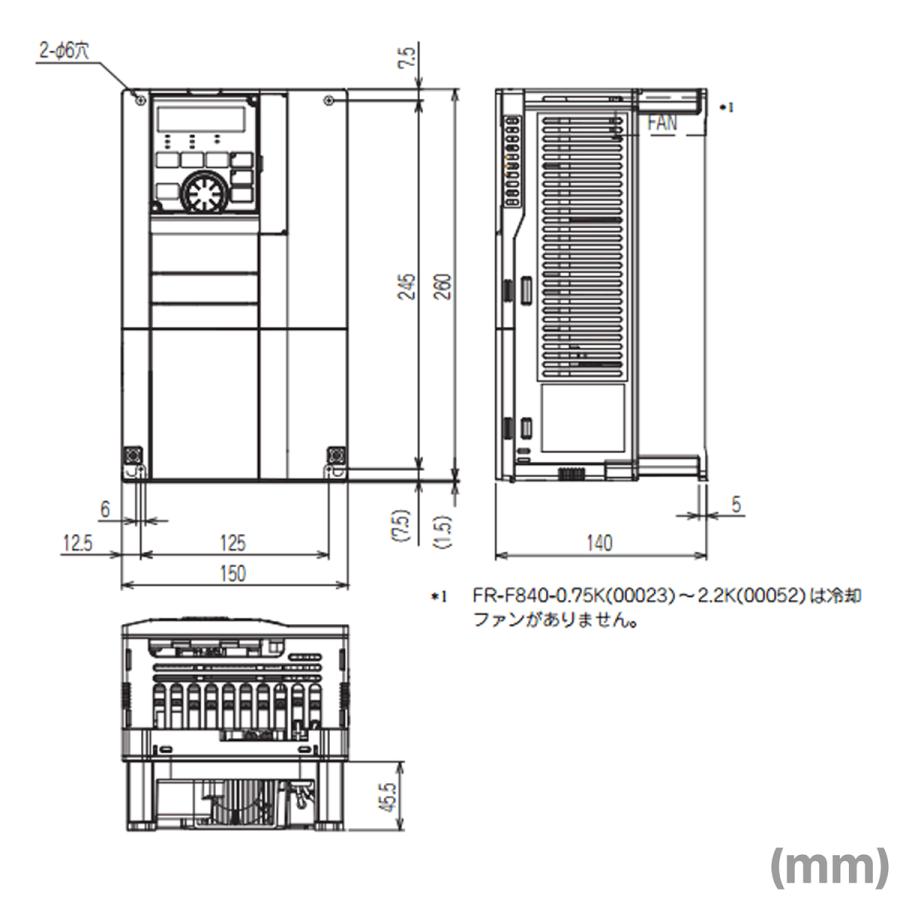 三菱電機 FR-F820-2.2K-1 ファン・ポンプ用インバータ FREQROL 三菱電機 FR-F820-2.2K-1 ファン・ポンプ用インバータ FREQROL
