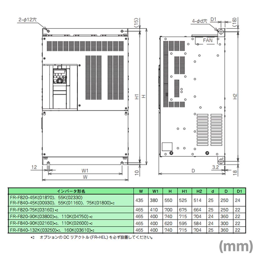 三菱電機 FR-F820-55K-1 ファン・ポンプ用インバータ FREQROL 三菱電機 FR-F820-55K-1 ファン・ポンプ用インバータ FREQROL