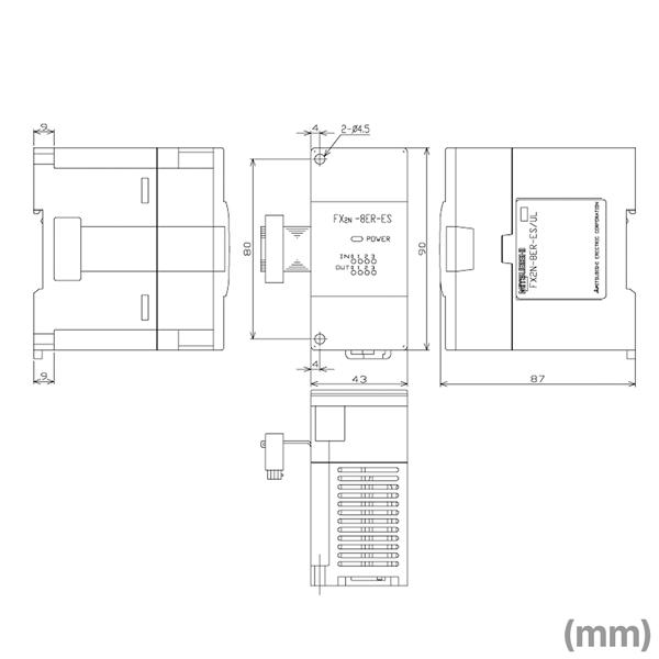 三菱電機（MITSUBISHI ELECTRIC） FX2N-8ER (増設ブロック) (入力4点