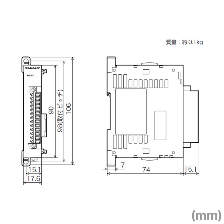 三菱電機 FX5-4AD-ADP FX5拡張アダプタ (4ch) (電圧入力/電流 三菱電機 FX5-4AD-ADP FX5拡張アダプタ (4ch) (電圧入力/電流