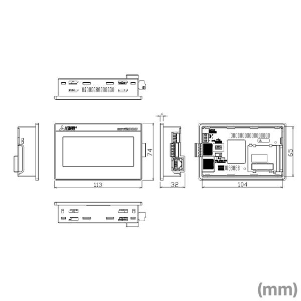 三菱電機 GT2103-PMBDS GOT本体 (3.8型) (解像度: 320×128) (メモリ3MB DC24V) NN｜angelhamshopjapan｜02