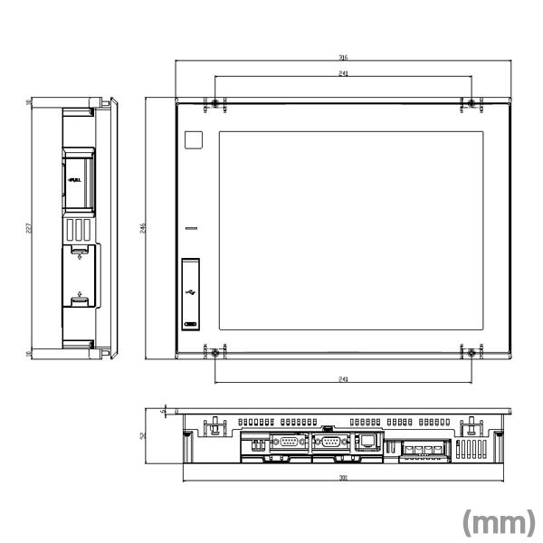 三菱電機　GT2712-STBA　GOT2000　(パネル色：黒)　NN　800×600)　(AC100-240V)　(12.1型)　(解像度　GOT本体