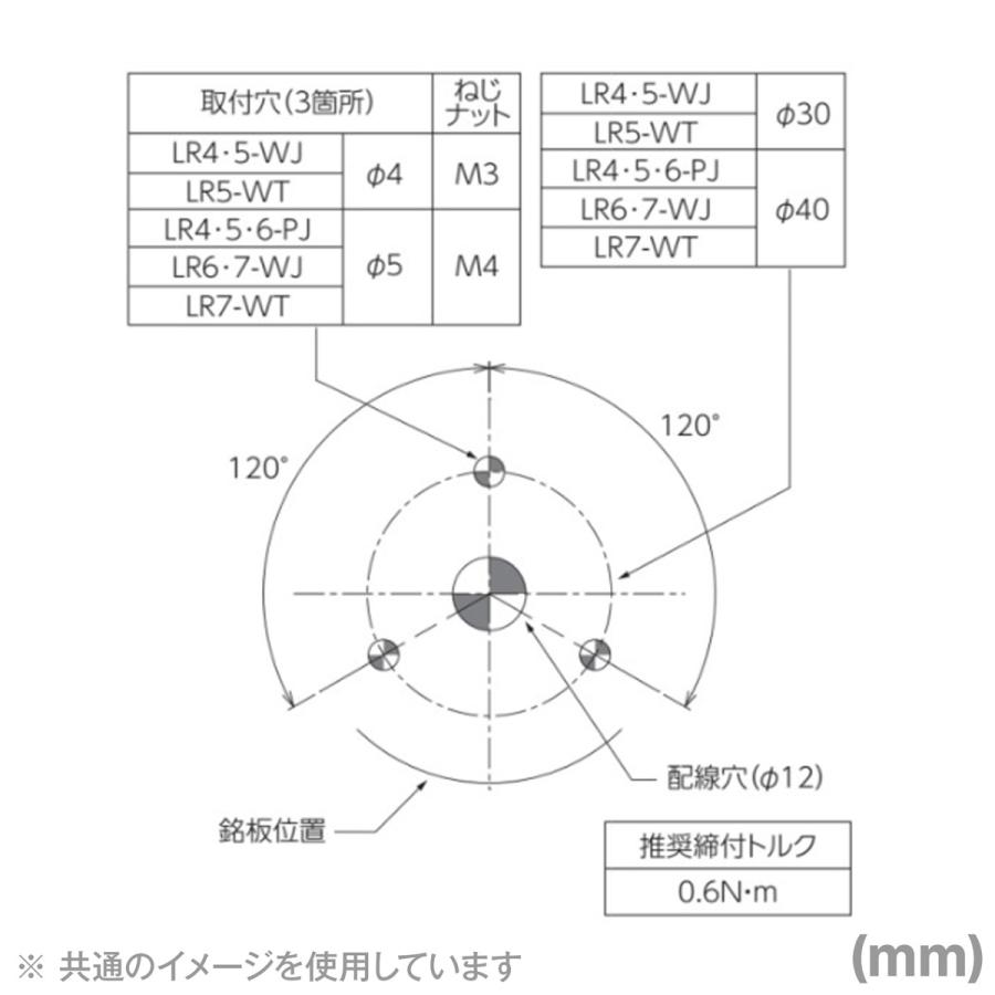 PATLITE(パトライト) LR5-302WJBW-RYG シグナル・タワー Φ50mmサイズ 3段 DC24V 赤・黄・緑 点滅・ブザー有 LRシリーズ SN｜angelhamshopjapan｜03