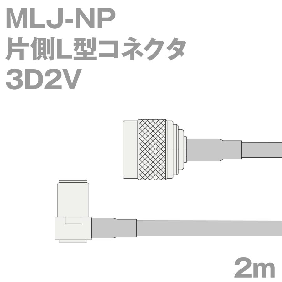 同軸ケーブル3D2V MLJ-NP (NP-MLJ) 2m (インピーダンス:50Ω) 3D-2V加工製作品ツリービレッジ :mlj-np-3