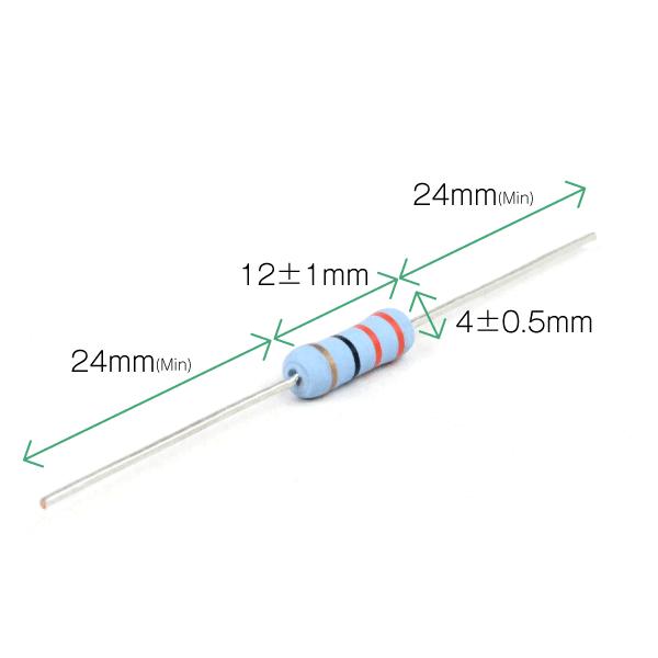 KOA 酸化金属皮膜抵抗器 MO1C 1.5KΩ 1W (許容差±5%) ストレートリード (10本入り) サンキン NN｜angelhamshopjapan｜02