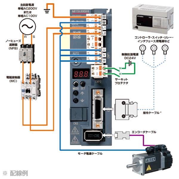 三菱電機 MR-JN-10A サーボアンプ 汎用インタフェース 単相AC200〜230V NN :mr-jn-10a:ANGEL HAM