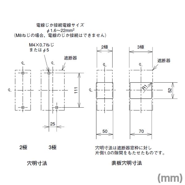 三菱電機（MITSUBISHI ELECTRIC） NF125-CVF 2P 125A ノーヒューズ