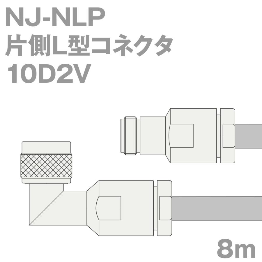 同軸ケーブル10D2V NJ-NLP (NLP-NJ) 8m (インピーダンス:50Ω) 10D-2V加工製作品ツリービレッジ