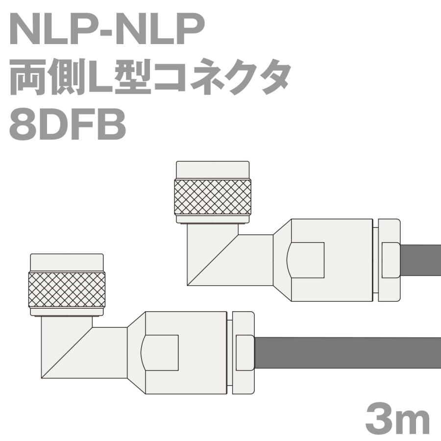 同軸ケーブル8DFB NLP-NLP 3m (インピーダンス:50Ω) 8D-FB加工製作品ツリービレッジ