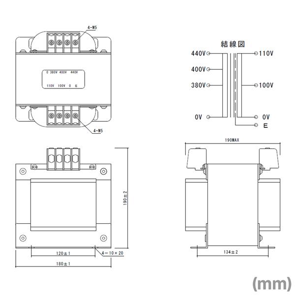 スワロー電機 PC41-2000E 電源トランス (単相 複巻) (容量:2KVA) NN : ANGEL HAM SHOP JAPAN ...