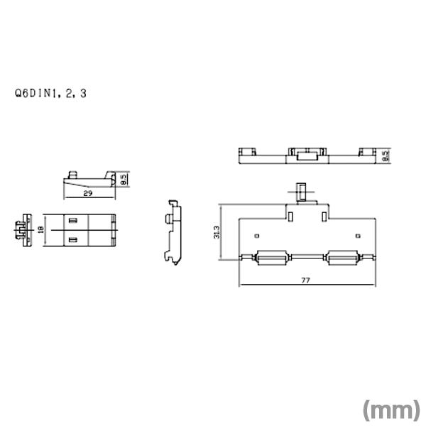 三菱電機 Q6DIN3 (DINレール取付け用アダプタ) NN : ANGEL HAM 三菱電機 Q6DIN3 (DINレール取付け用アダプタ) NN : ANGEL HAM