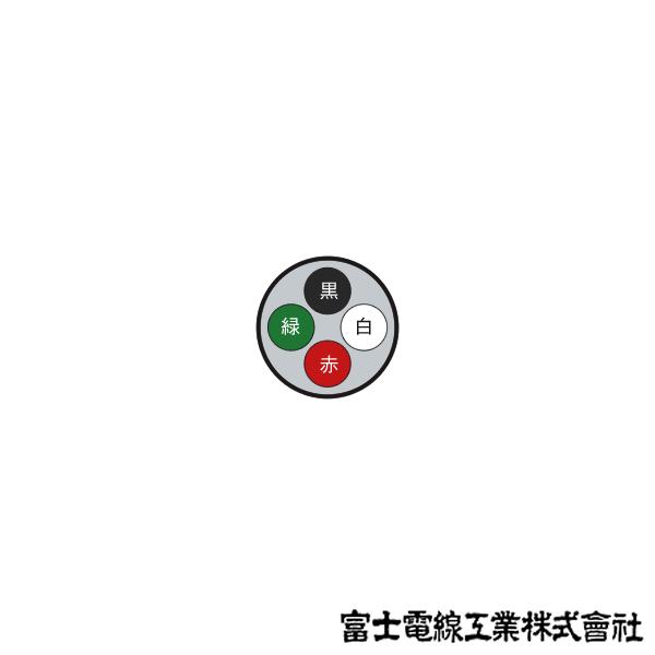 富士電線工業 ラバロンプラスVCT 2sq×4芯 600V耐圧 黒色