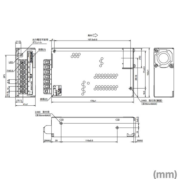 TDKラムダ RWS300B-24 ユニット電源 AC入力電源 (AC-DCコンバータ
