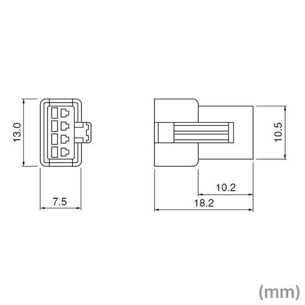 日本圧着端子製造(JST) SMR-04V-B 10個 リセプタクルハウジング 4極 NN｜angelhamshopjapan｜03