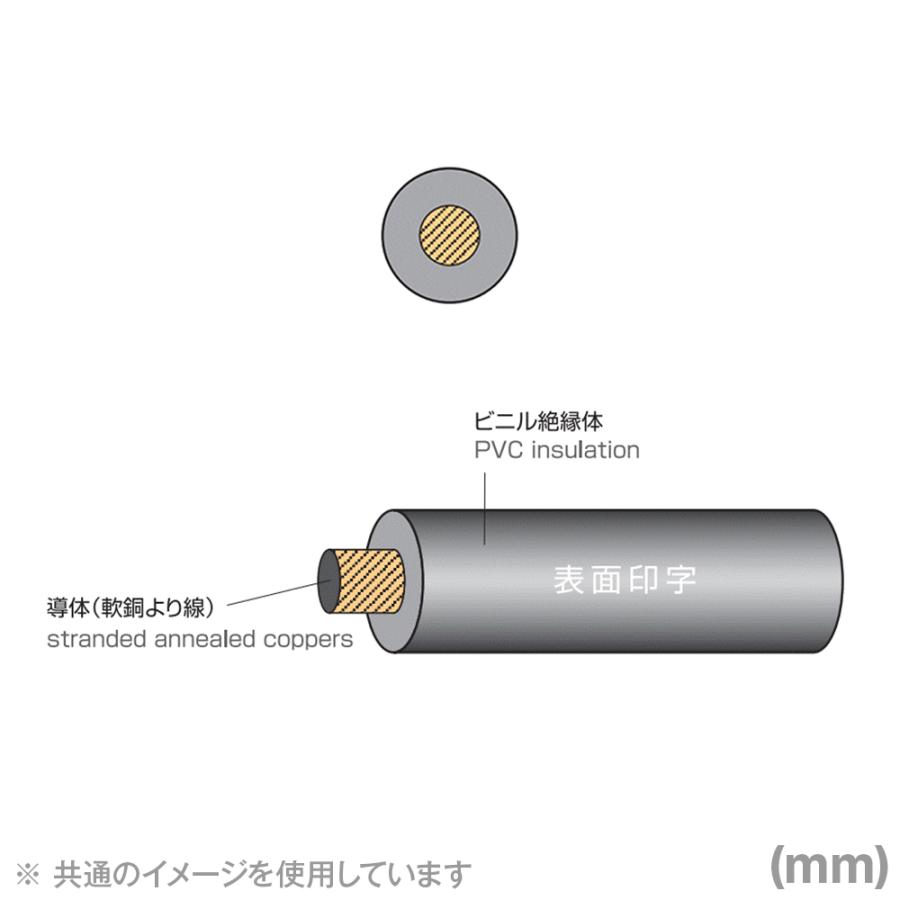 太陽ケーブルテック KIV 0.75sq ケーブル 600V耐圧 赤 電気機器用