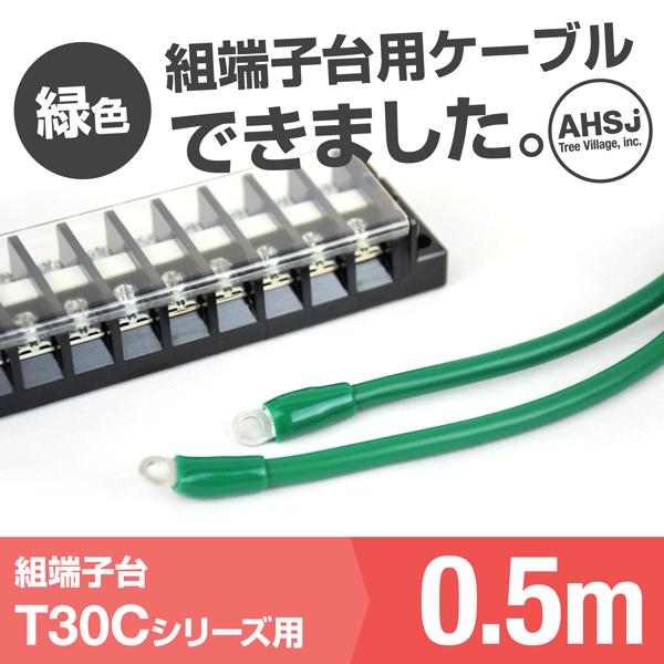 T30C用 緑色 0.5m 端子台接続ケーブル (KIV 8sq 丸型圧着端子 R8-5) TV｜angelhamshopjapan