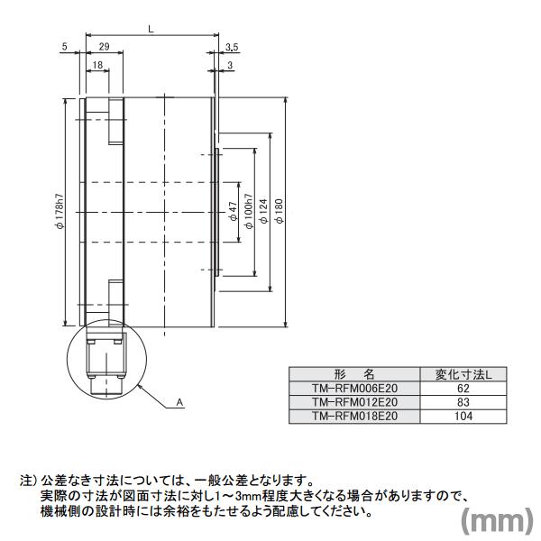三菱電機 TM-RFM006E20 ダイレクトドライブモータ TM-RFMシリーズ (モータ外形 φ180) (定格出力 126W) NN｜angelhamshopjapan｜03