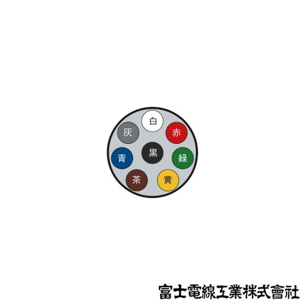 富士電線工業 VCTF 0.3sq×8芯 ビニルキャブタイヤコード (丸型 富士電線工業 VCTF 0.3sq×8芯 ビニルキャブタイヤコード (丸型