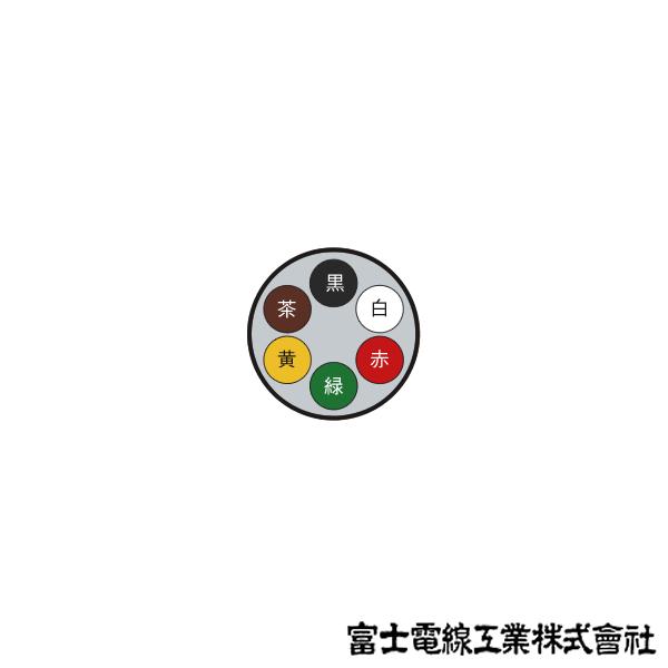 富士電線工業 VCTF 0.75sq×6芯 ビニルキャブタイヤコード (丸型