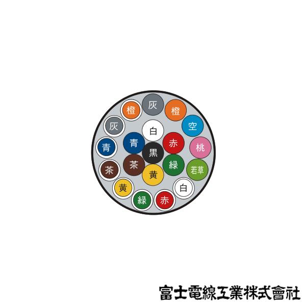 富士電線工業 VCTF 2sq×20芯 ビニルキャブタイヤコード (丸型 富士電線工業 VCTF 2sq×20芯 ビニルキャブタイヤコード (丸型